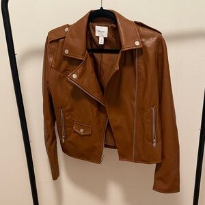Nine West Tan Leather Jacket